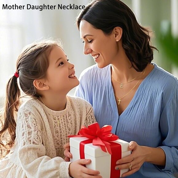 Layered Initial and Cross Necklaces for Women Dainty Christian Jewelry Personali - Picture 4 of 6